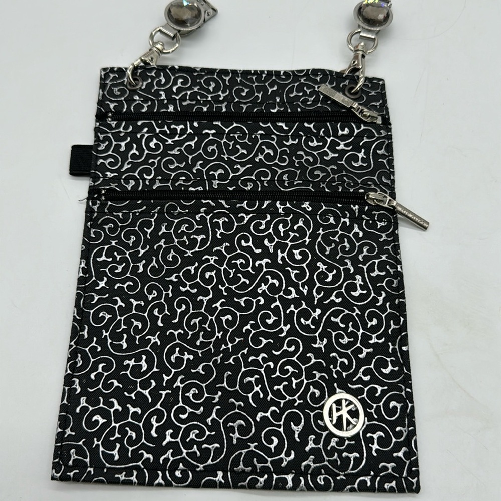 Hip Klips Black Silver Clip On Purse BP6749C